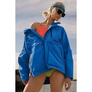 NWT Free People FP Movement blue Peak to Peak Popover jacket